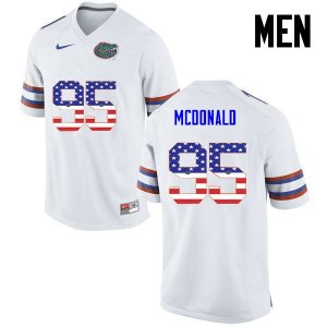 Men's Florida Gators #95 Ray McDonald NCAA Nike White USA Flag Fashion Authentic Stitched College Football Jersey FBR6162DJ